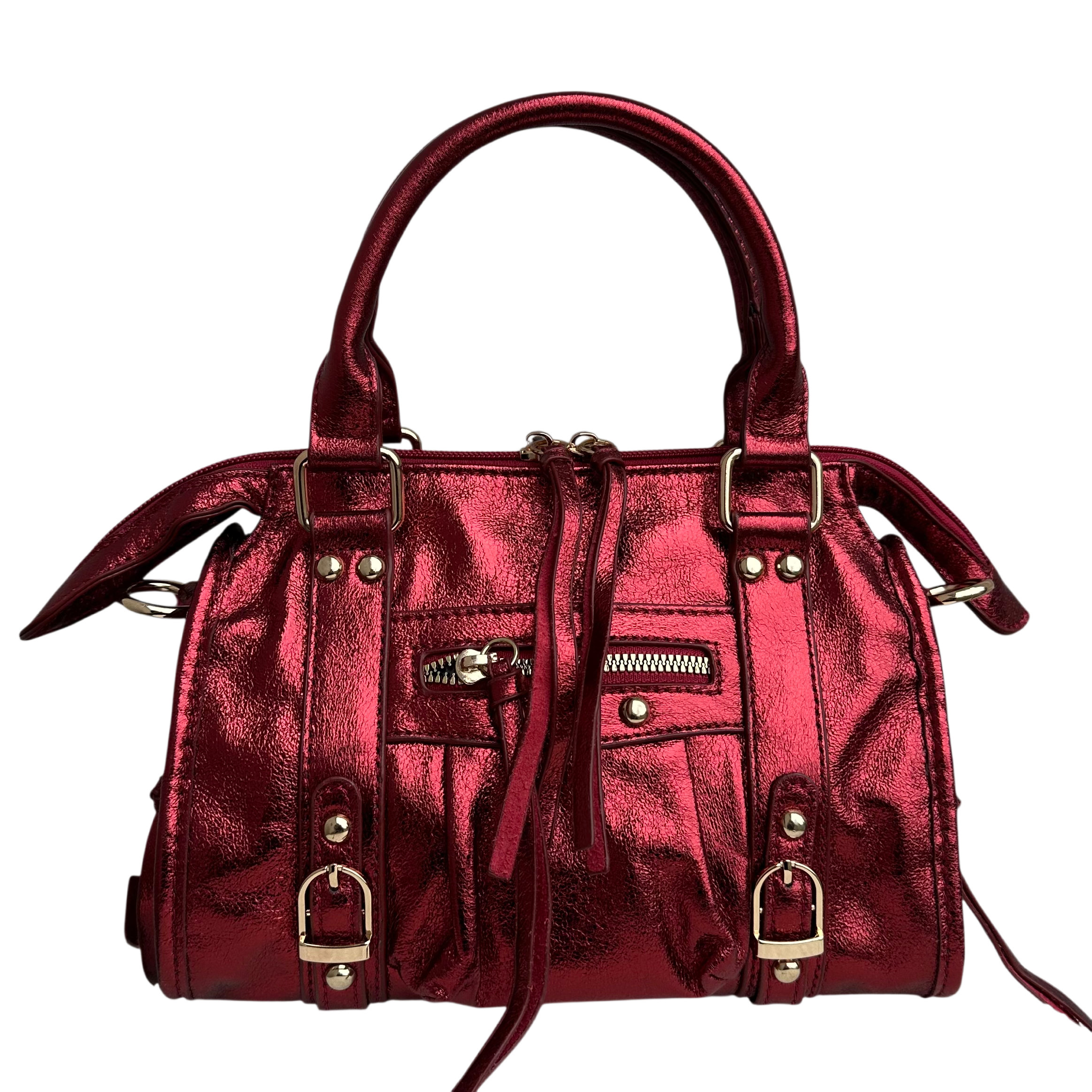 Liv Shiny Medium Tas - Metallic Rood