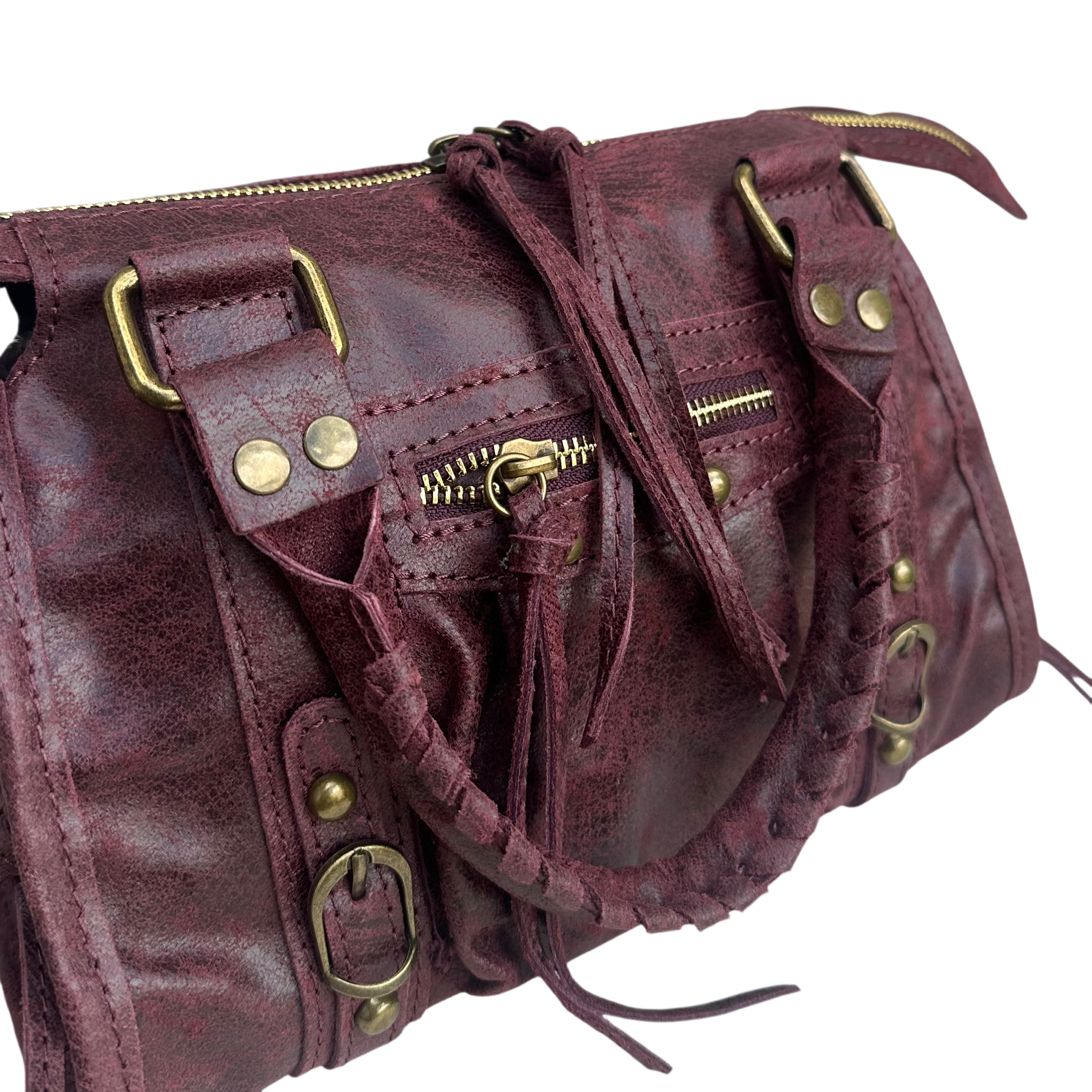 Liv Echt Leer Tas - Burgundy