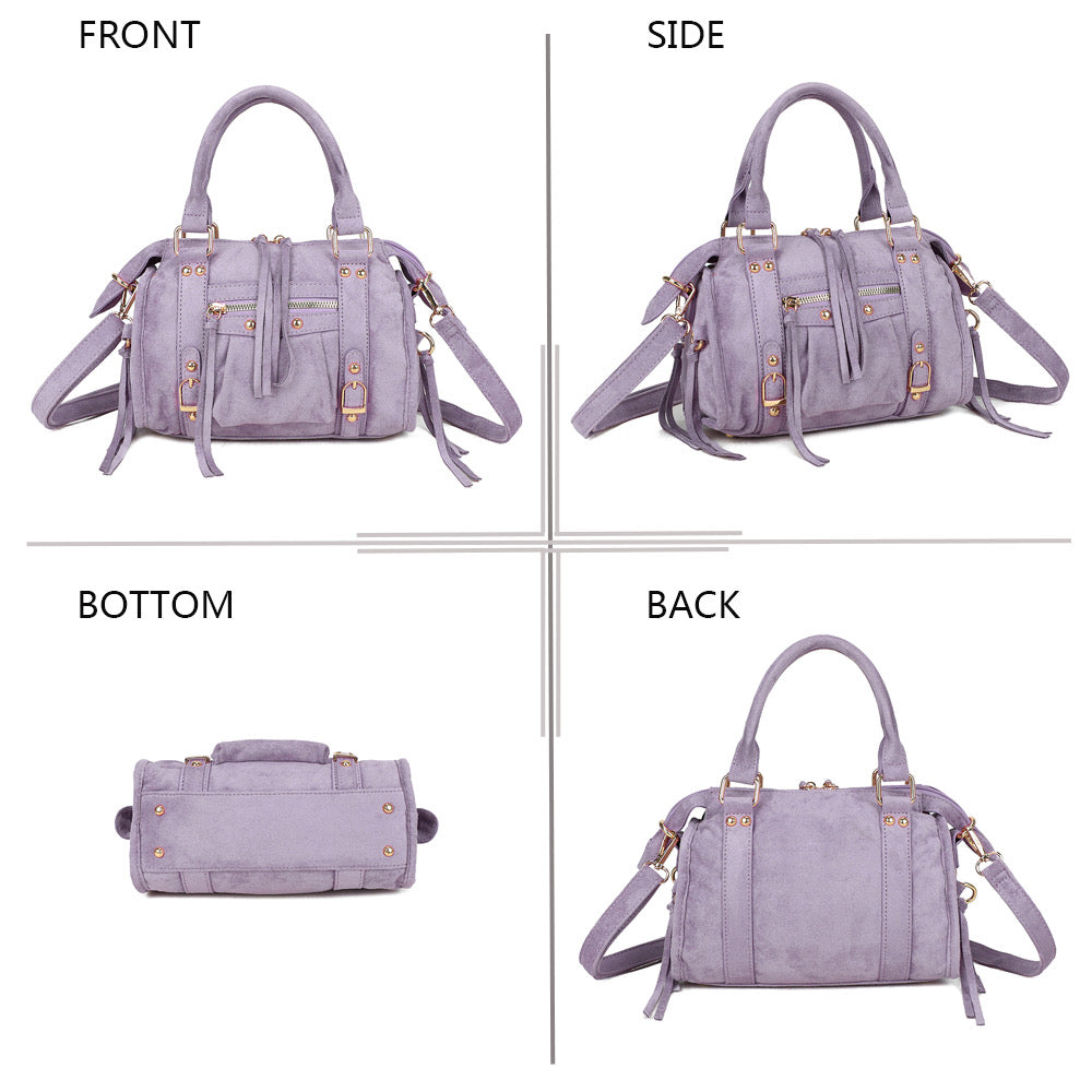 Liv Classic Suède Medium Tas - Lila