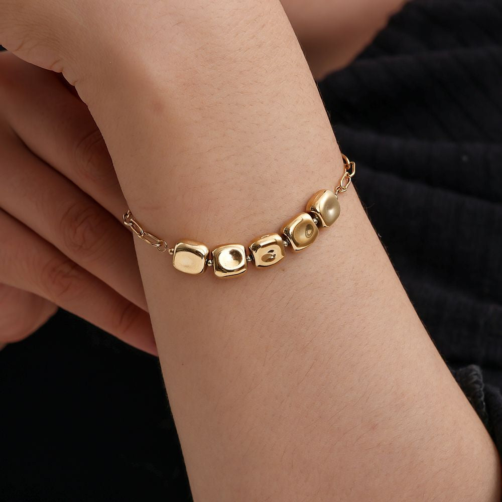 Cube Chain Bracelet - Silver