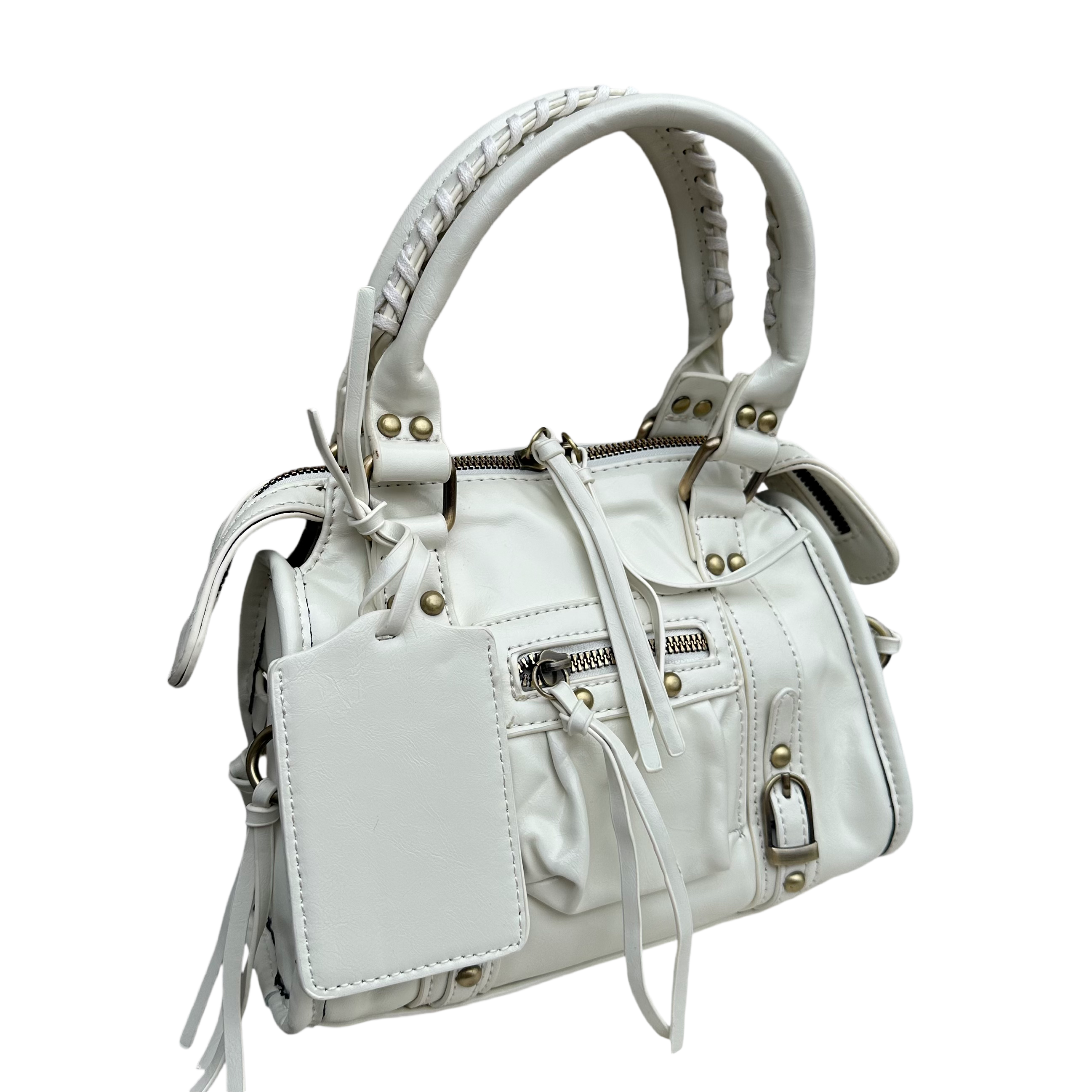 Liv Small Mirror Tas PU Leer - Crème