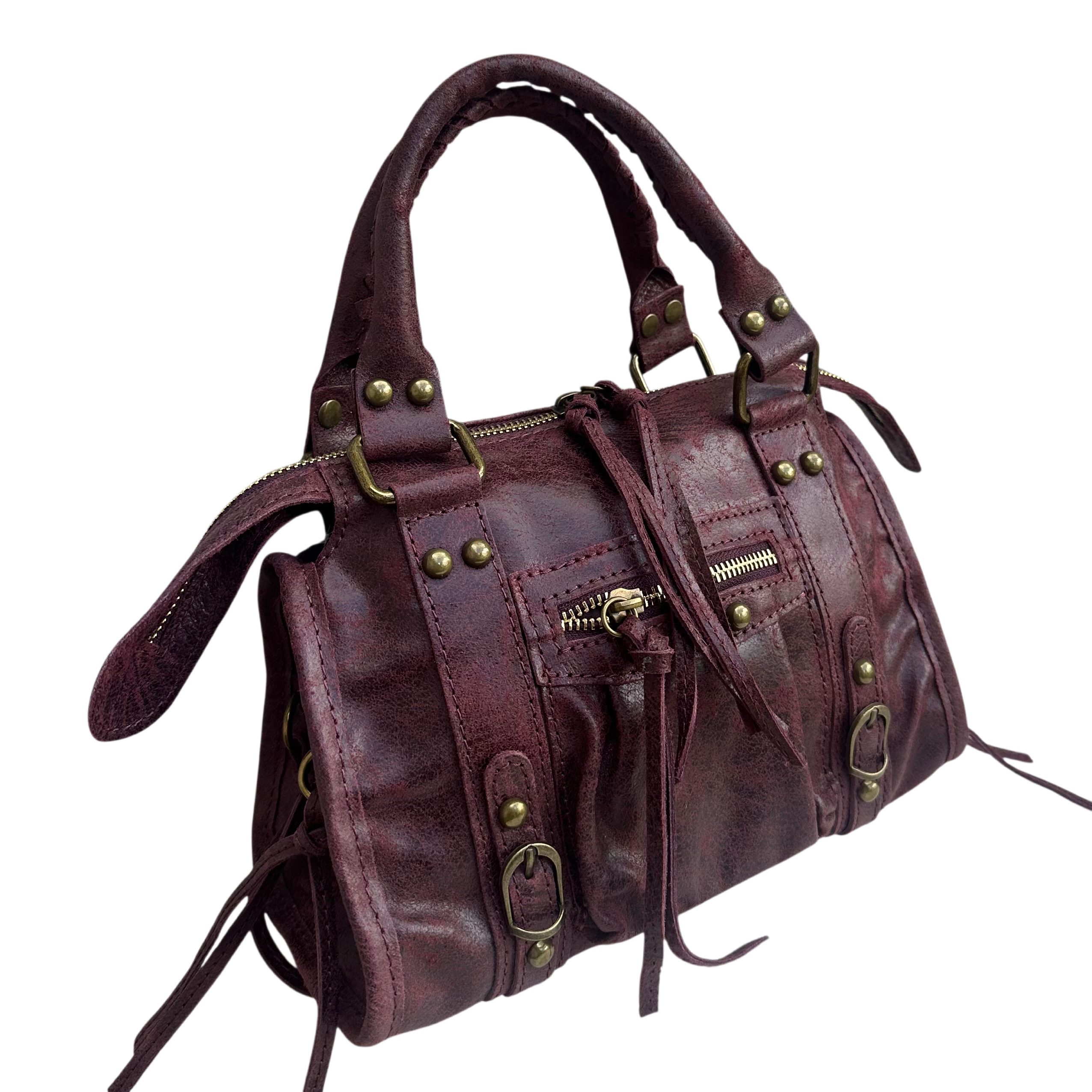 Liv Echt Leer Tas - Burgundy