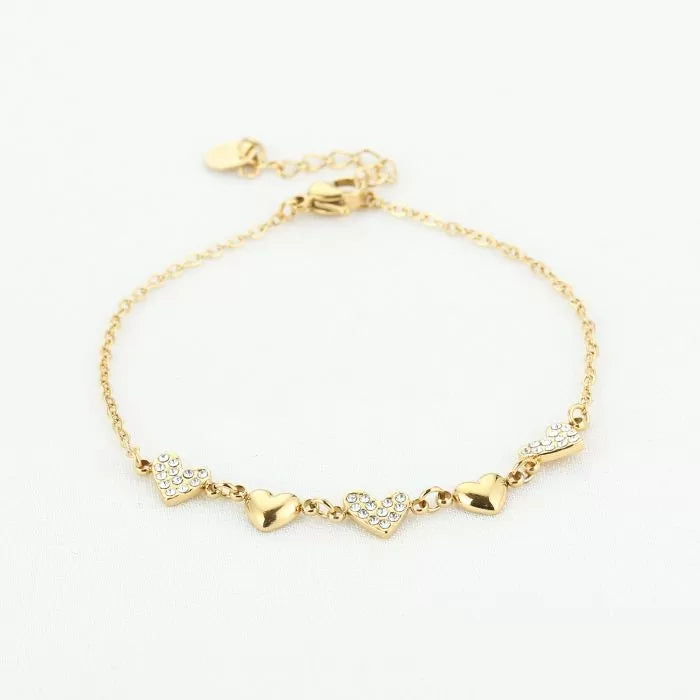 Gwen Heart Bracelet - Gold - Sieradenbycelin Sieradenbycelin Sieradenbycelin