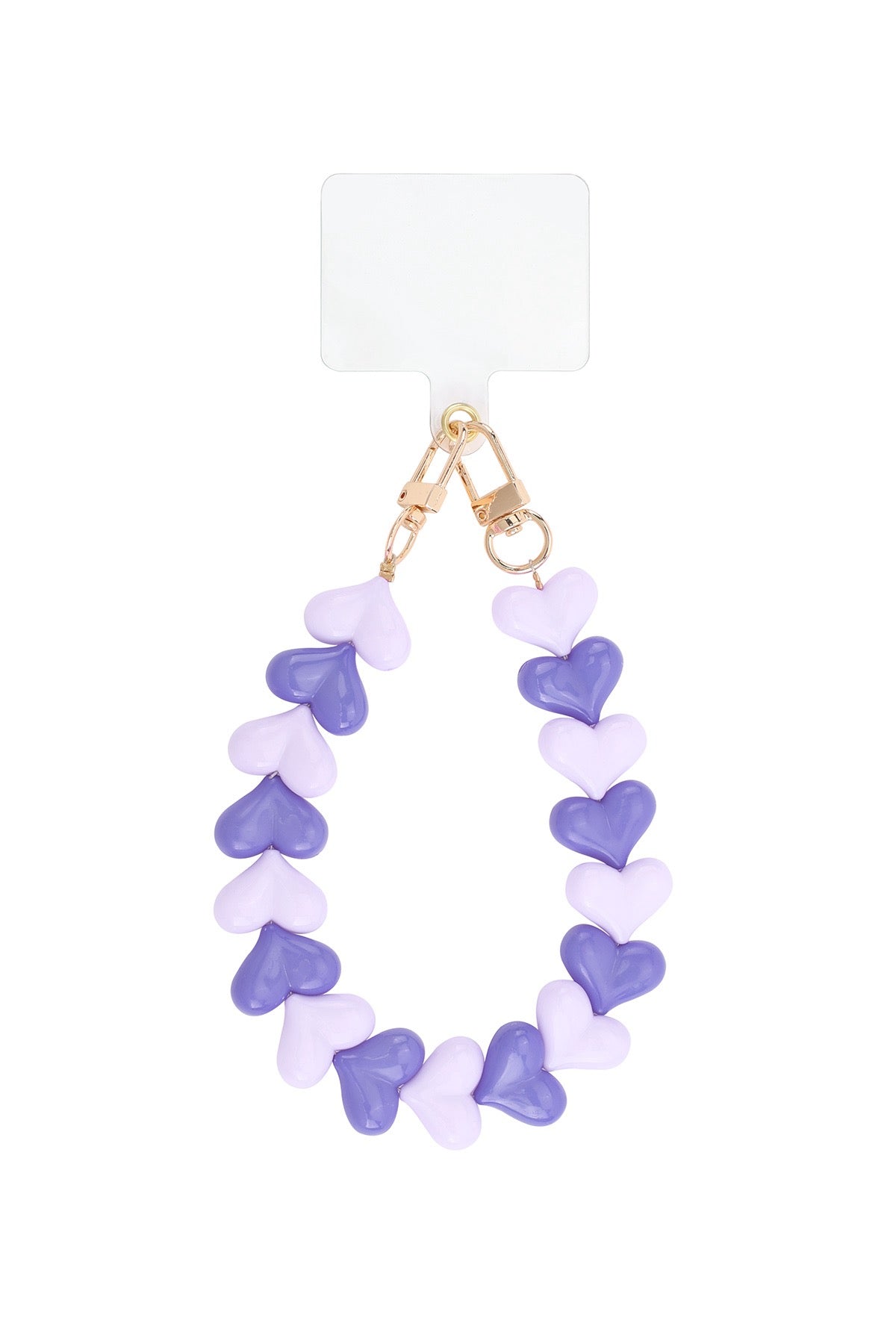 Telefoon Koordje Double Heart - Pastel Lila