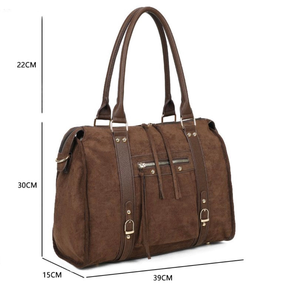 Liv Suède XL Tas - Koffie Bruin