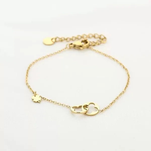 Lucky Clover Bracelet - Gold - Sieradenbycelin Sieradenbycelin Sieradenbycelin