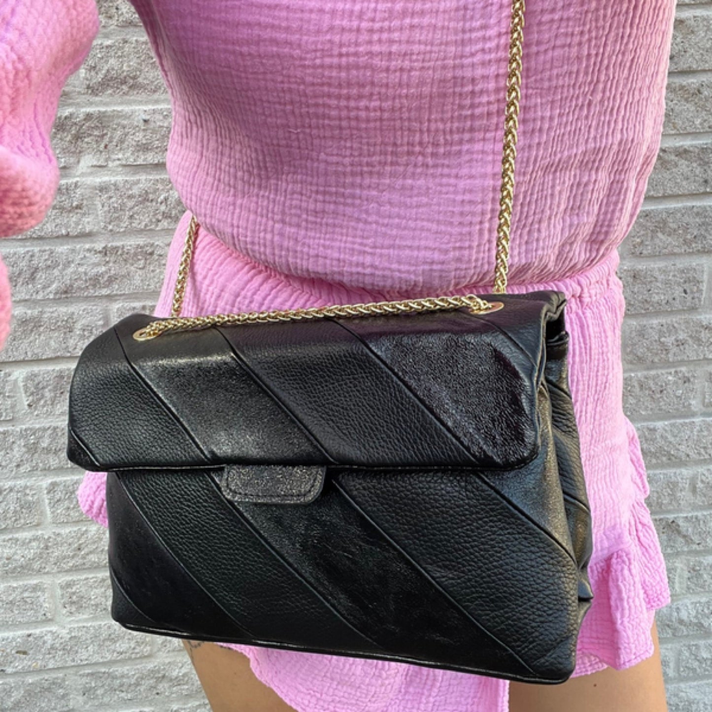 Tas Metallic Regenboog Origineel XL - Echt Leer