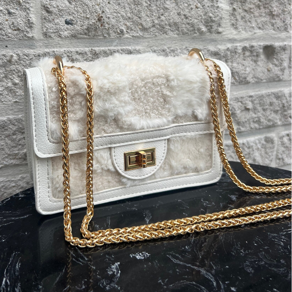 Fluffy Jolie Tas - Wit