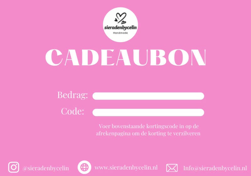 CADEAUBON - Sieradenbycelin Sieradenbycelin Sieradenbycelin