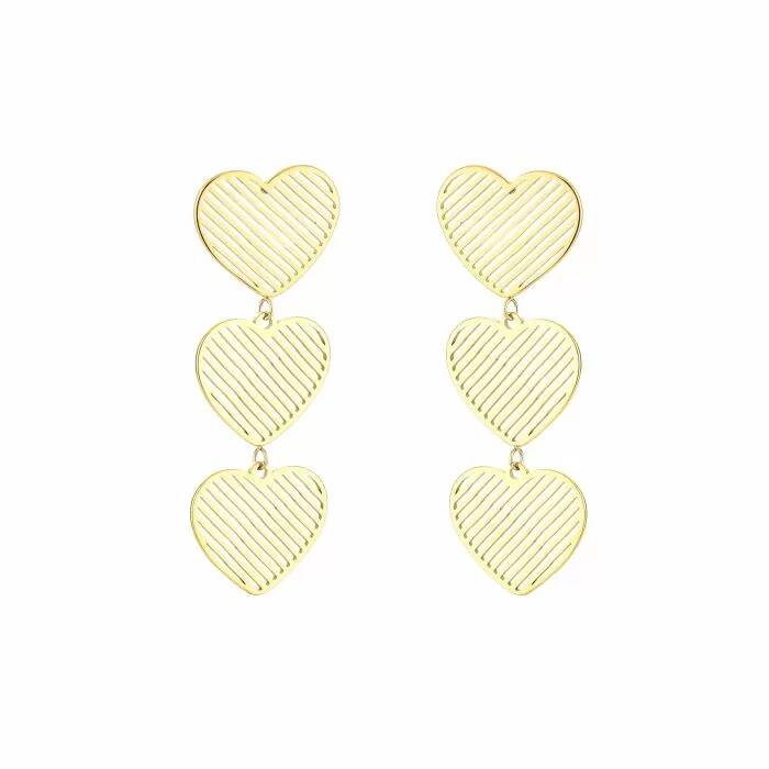 Motivy Heart Earrings - Gold