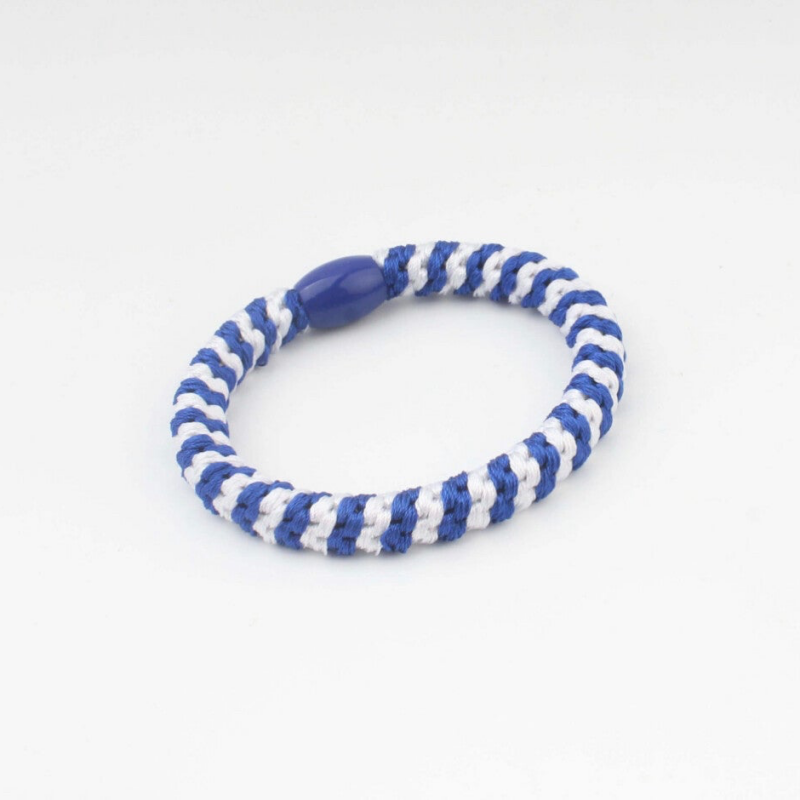 Elastieke Bandje - Mix Donker Blauw met Wit