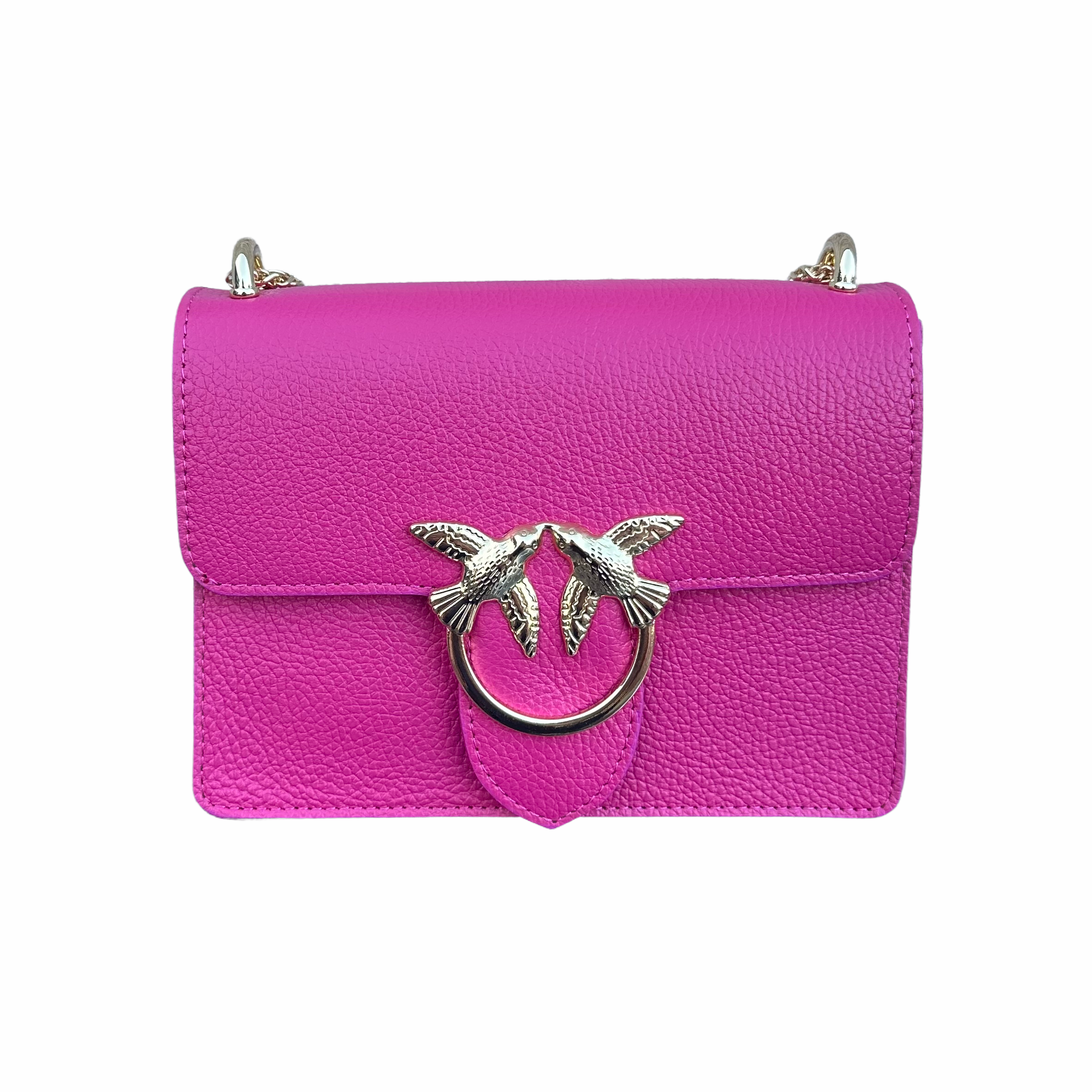 Rianne Echt Leer Tas - Fuchsia