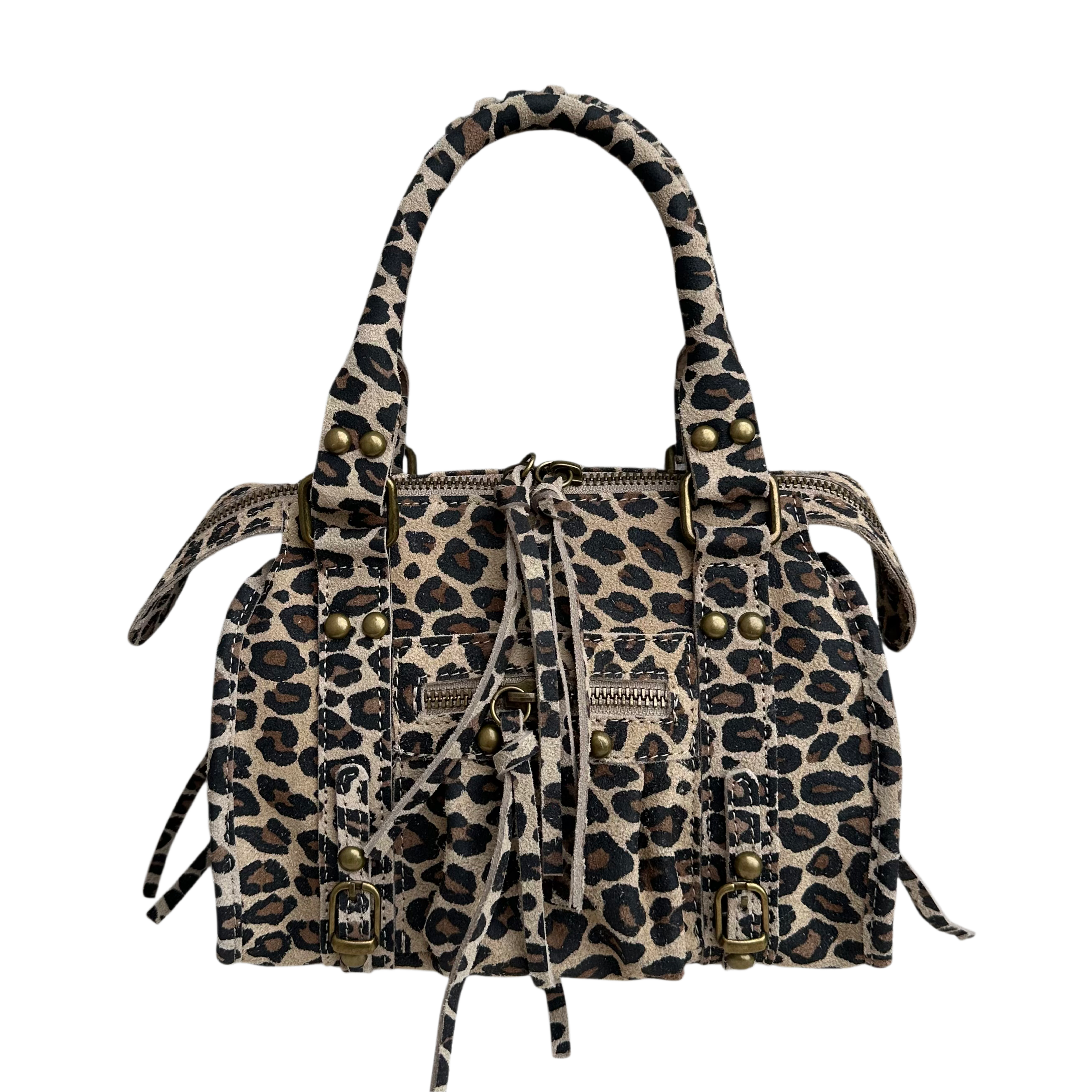Liv Echt Leer Small Tas - Licht Leopard