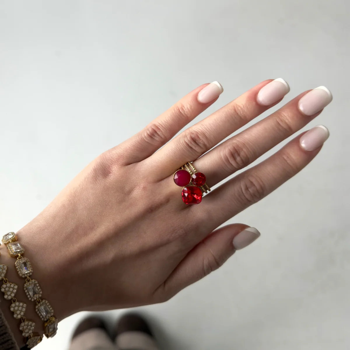 Desiree Red Ring - Gold