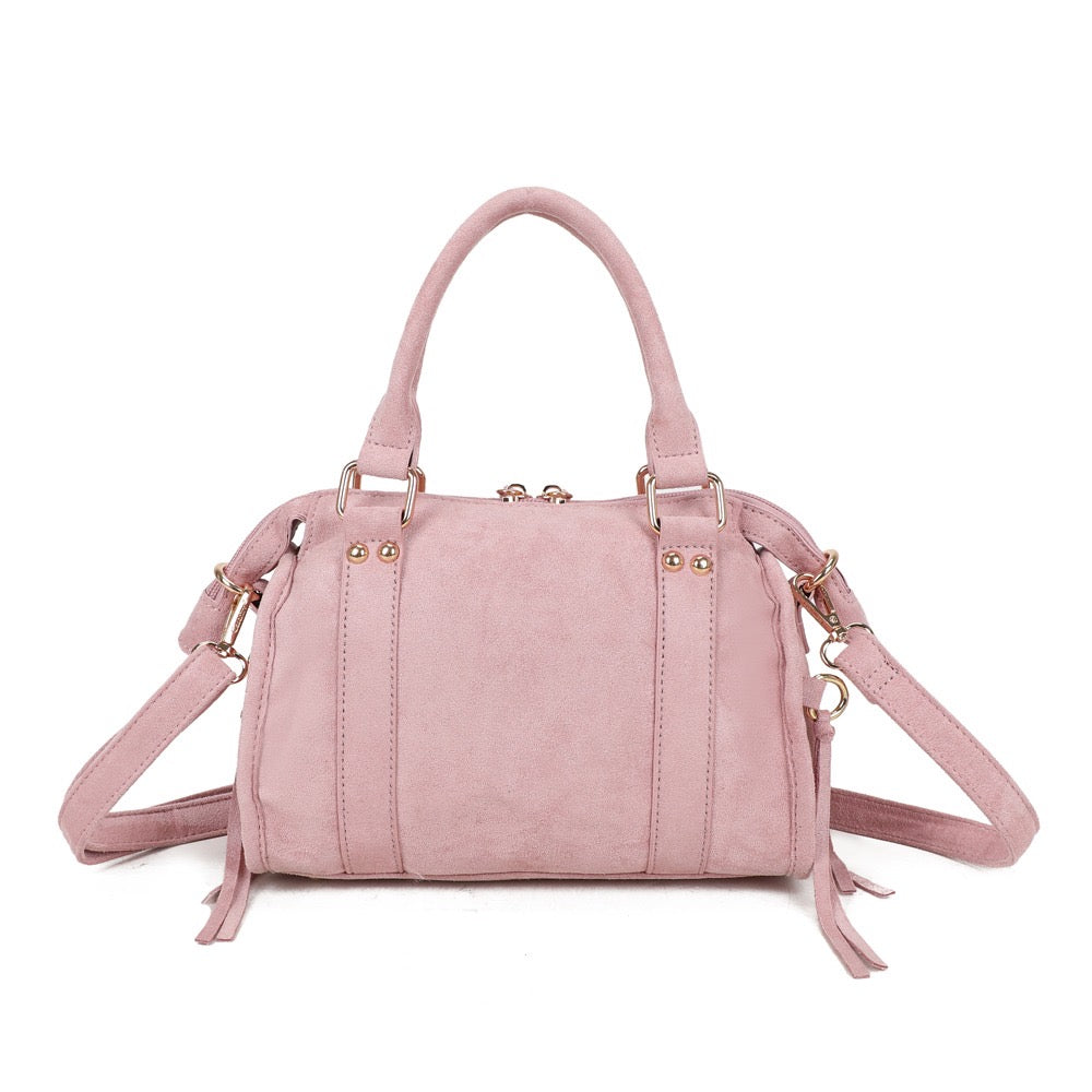 Liv Classic Suède Medium Tas - Roze