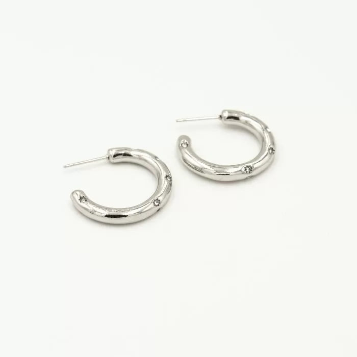 Diamond Earrings - Silver