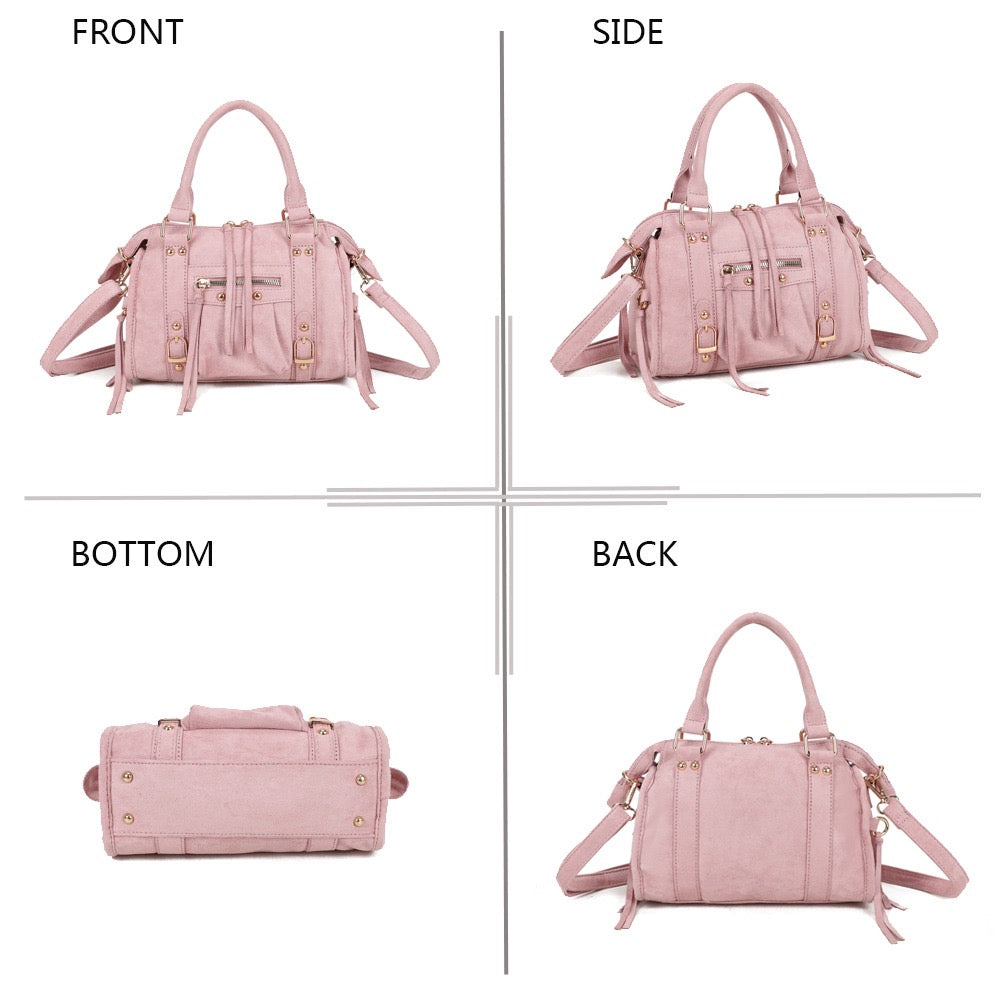 Liv Classic Suède Medium Tas - Roze