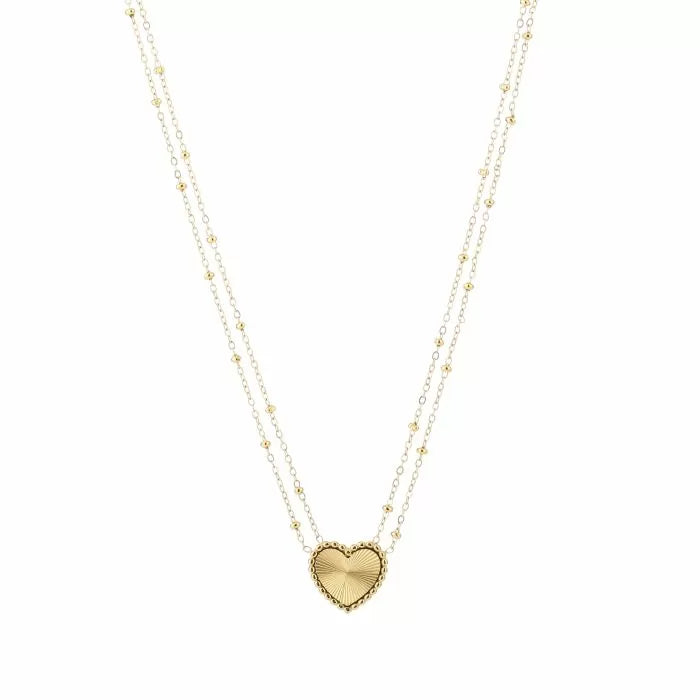 Monica Heart Necklace - Gold