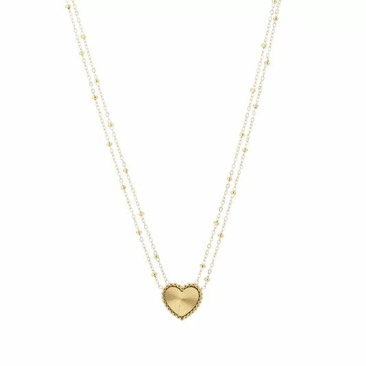 Monica Heart Necklace - Gold
