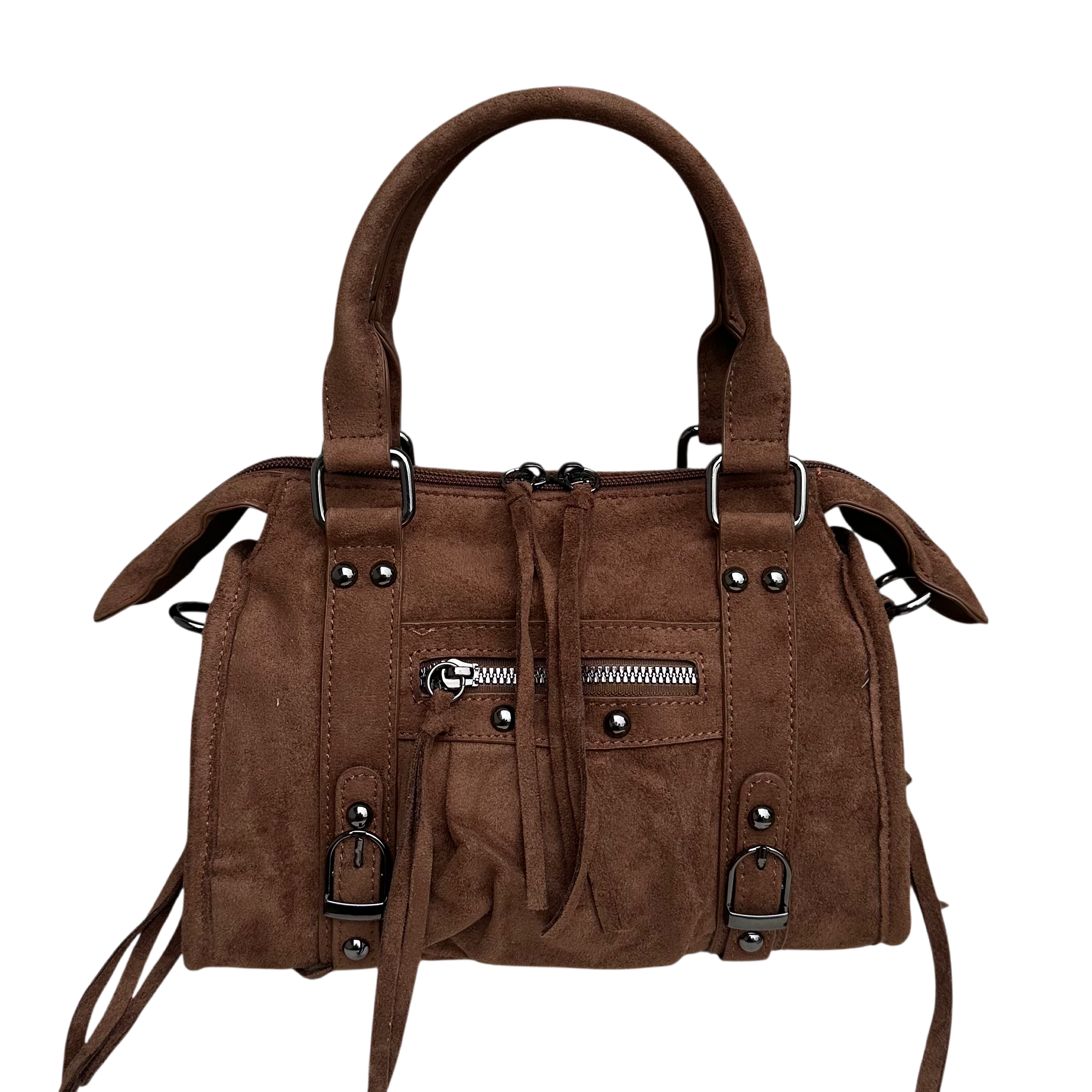 Liv Suède Medium Tas - Bruin