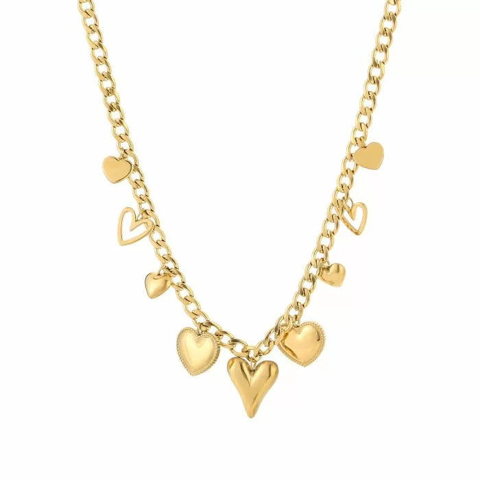 Figure Charms Necklace - Gold