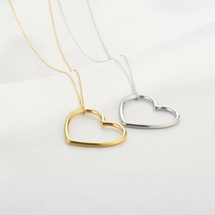 Valentine Heart Necklace - Silver