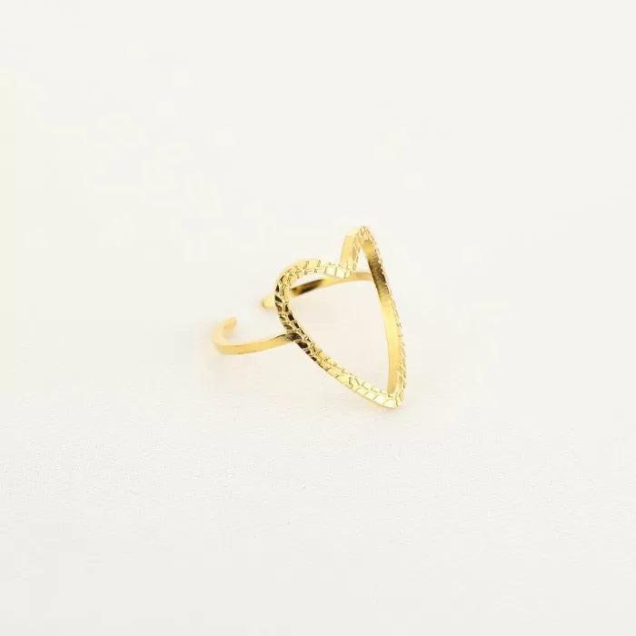 Dot Heart Ring - Gold - Sieradenbycelin Sieradenbycelin Sieradenbycelin