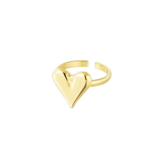 Tessa Heart Basic Ring - Gold