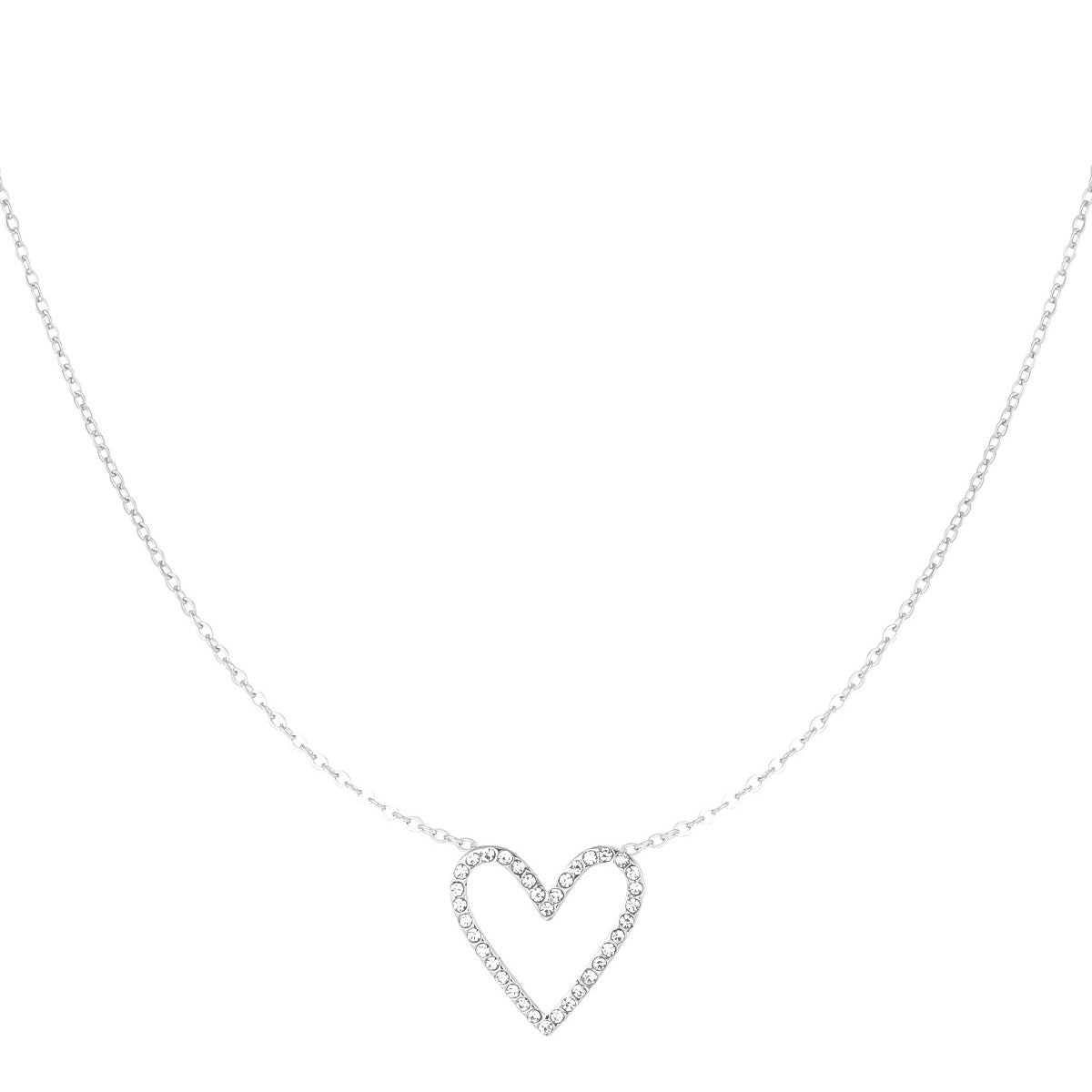 Love Glitter Necklace - Silver - Sieradenbycelin Sieradenbycelin Sieradenbycelin