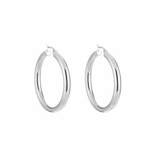 Basic Carlijn Hoops Earrings - Silver