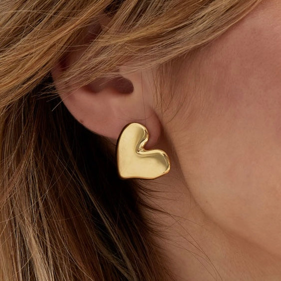 Love First Earrings - Gold