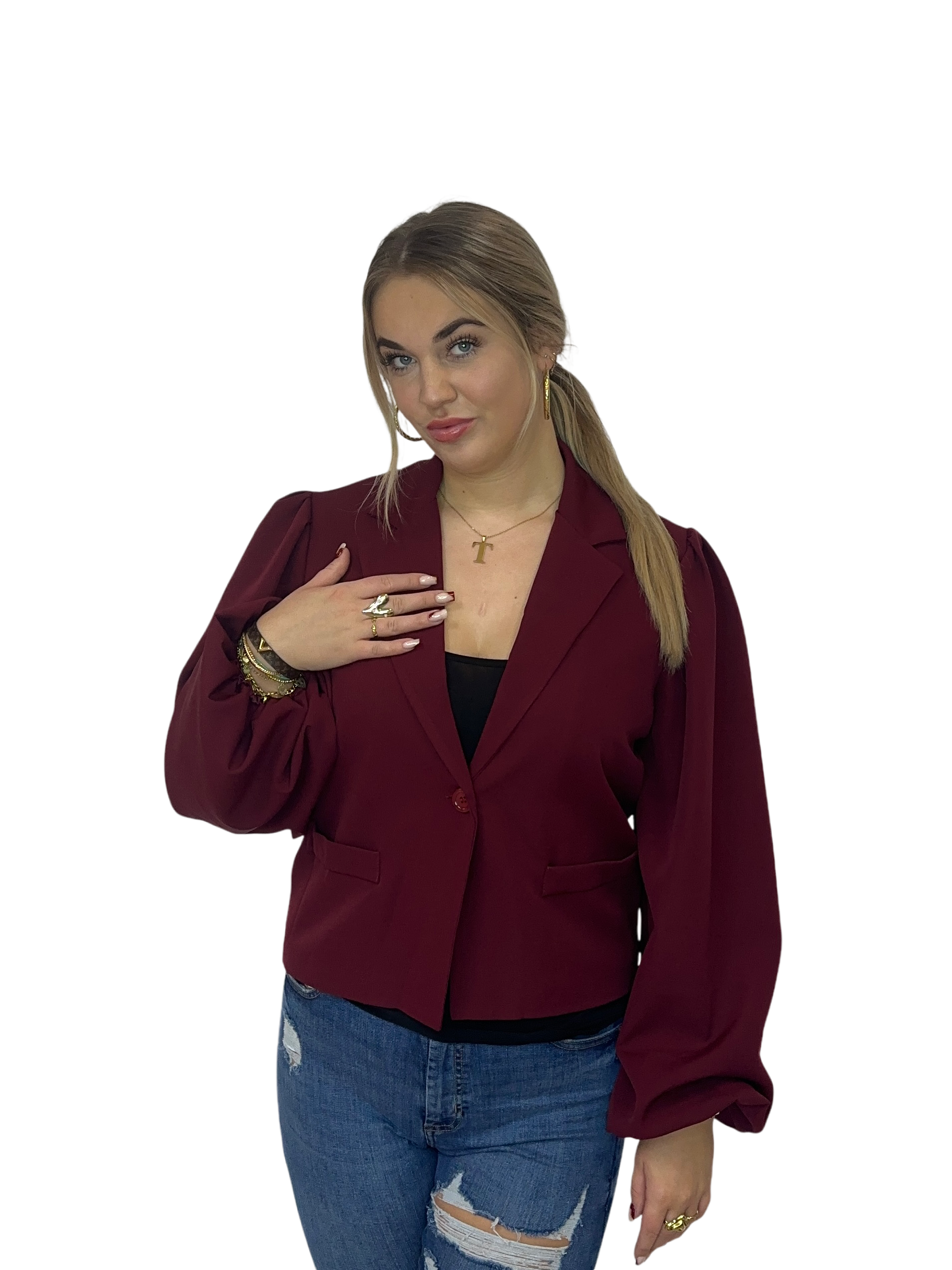 Celina Blazer Lang - Bordeaux