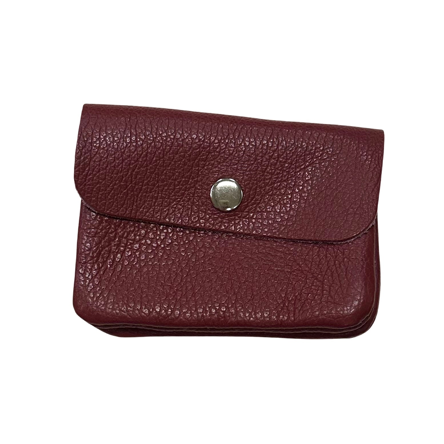 Mini Portemonnee Echt Leer - Basic Bordeaux