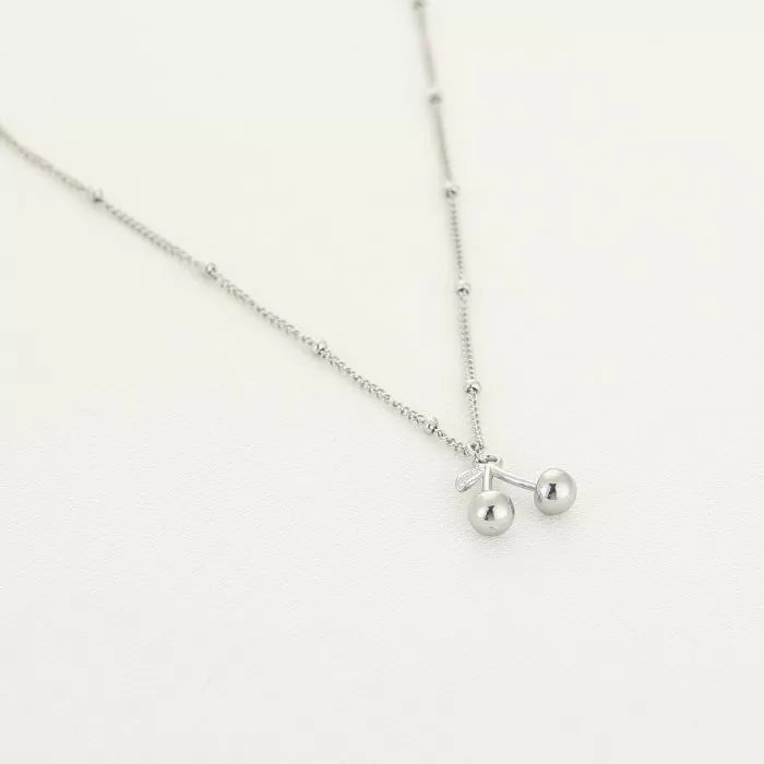 Cherry Necklace - Silver