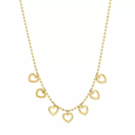 Beauty Heart Necklace - Gold
