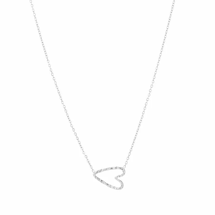 Daniek Heart Necklace - Silver