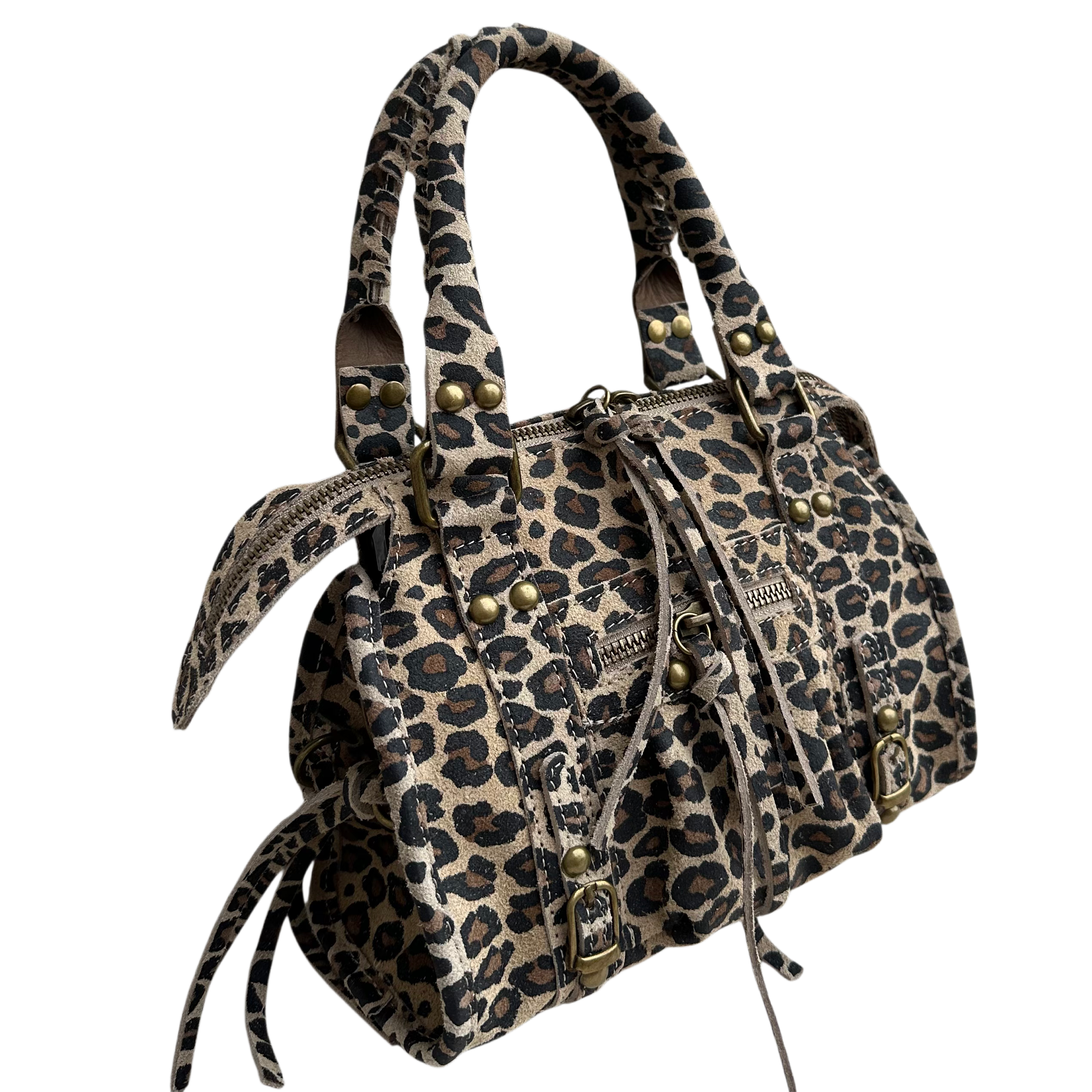 Liv Echt Leer Small Tas - Licht Leopard