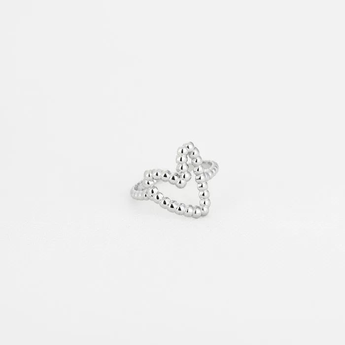 Melanie Heart Ring - Silver