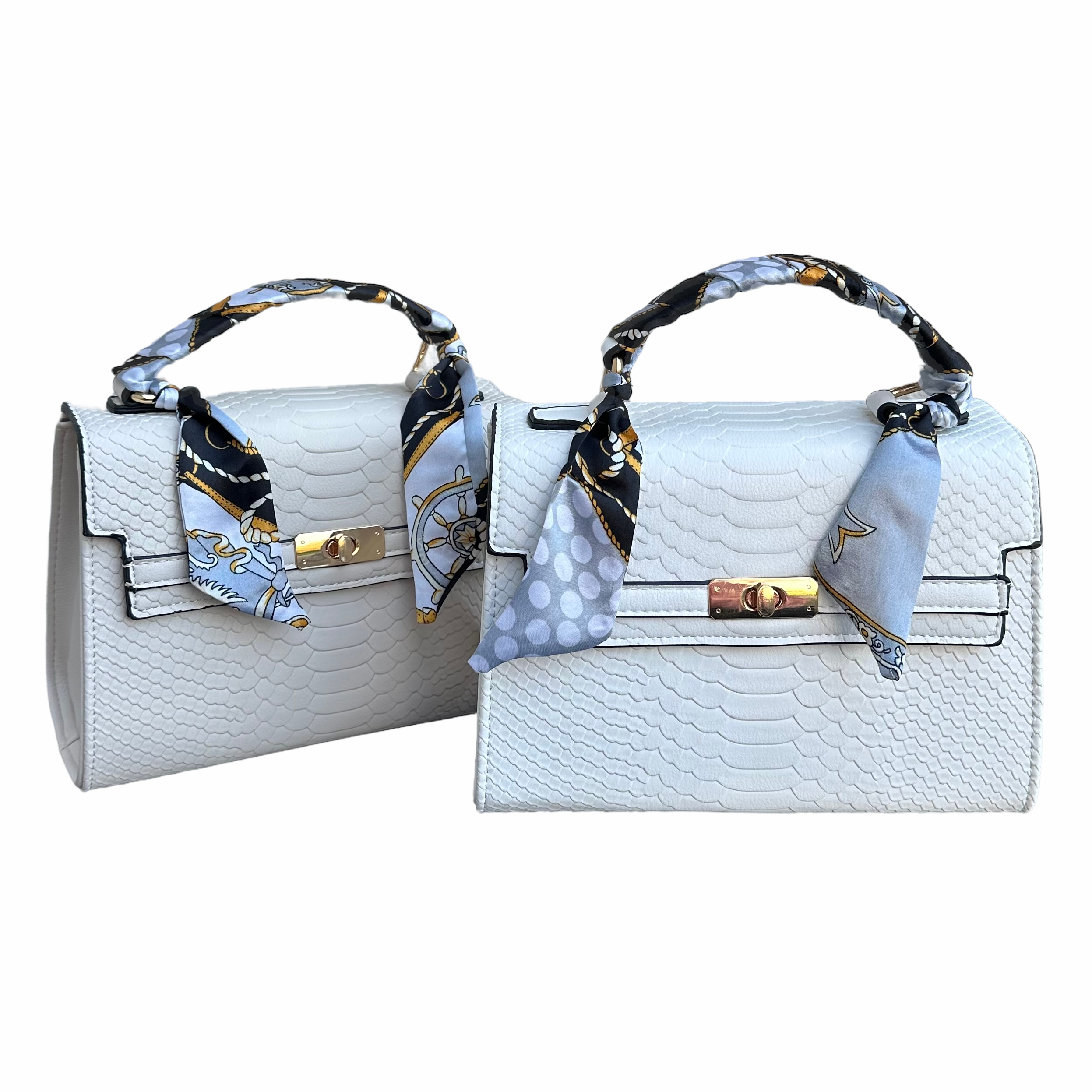 Tas met Sjaal Croco Groot - Beige