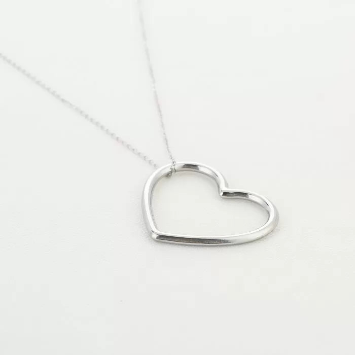 Valentine Heart Necklace - Silver