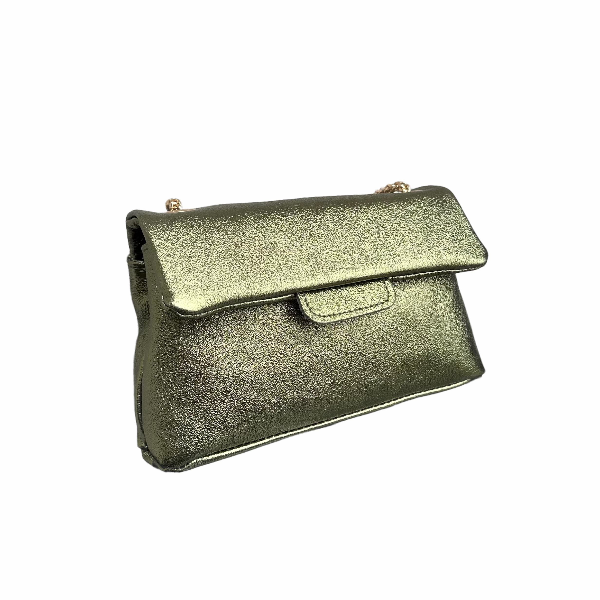 Tas Metallic Colour Army - Echt Leer