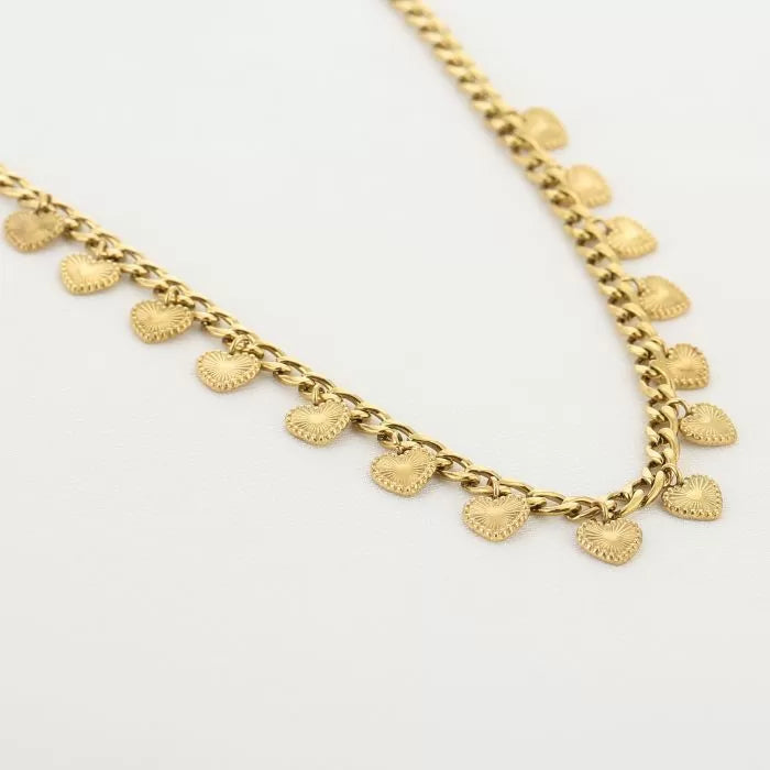 Classica Hearts Necklace - Gold