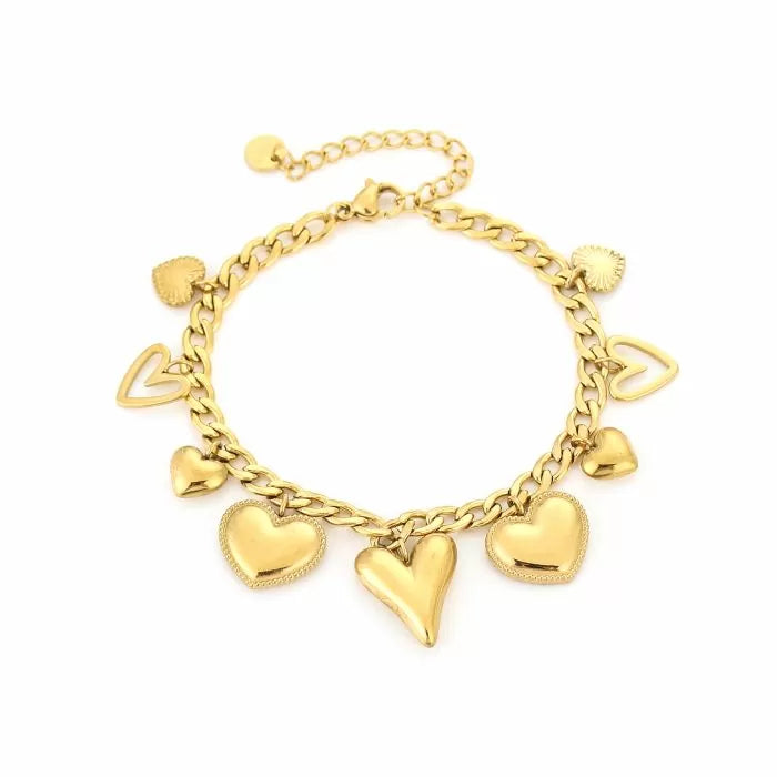 Figure Charms Bracelet - Gold