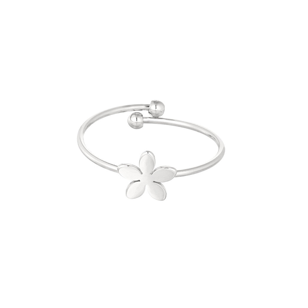 Small Flower Ring - Silver