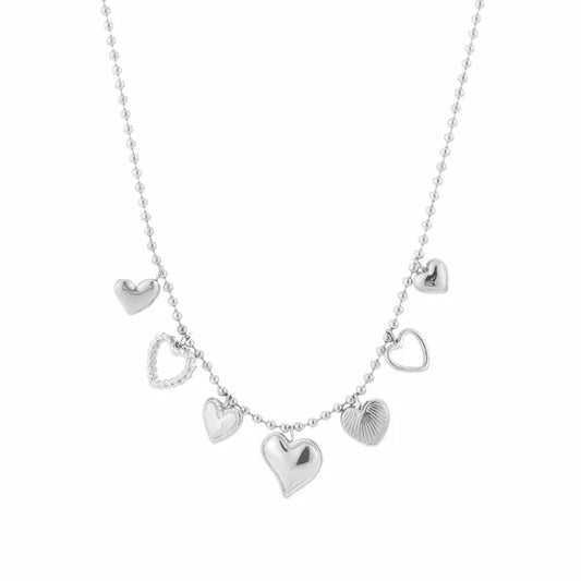 Bedels Heart Necklace - Silver