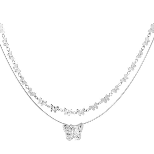 Butterfly Necklace - Silver