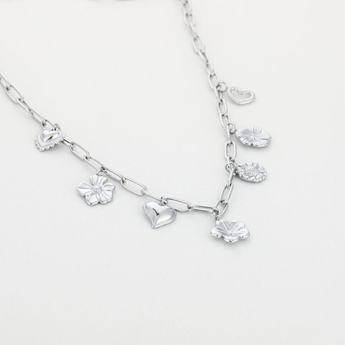 Bedels Bloem Necklace - Silver