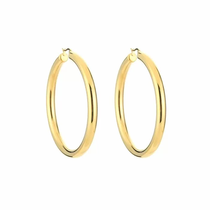 Basic Large Carlijn Hoops Earrings - Gold
