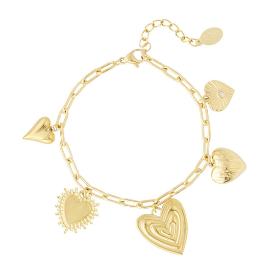 Figure Flower Love Bracelet - Gold