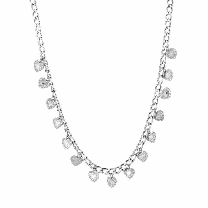 Classica Hearts Necklace - Silver